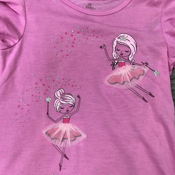 Petit Lem Sleep | Girl's Fairy Sleep T-Shirt | Pink | Size 2T - Picture 2 of 3